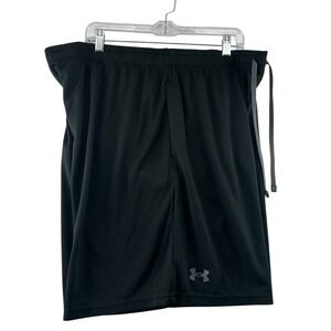 Under Armour Mesh Athletic Basketball Shorts Mens 2XL 9" Black Training Gym